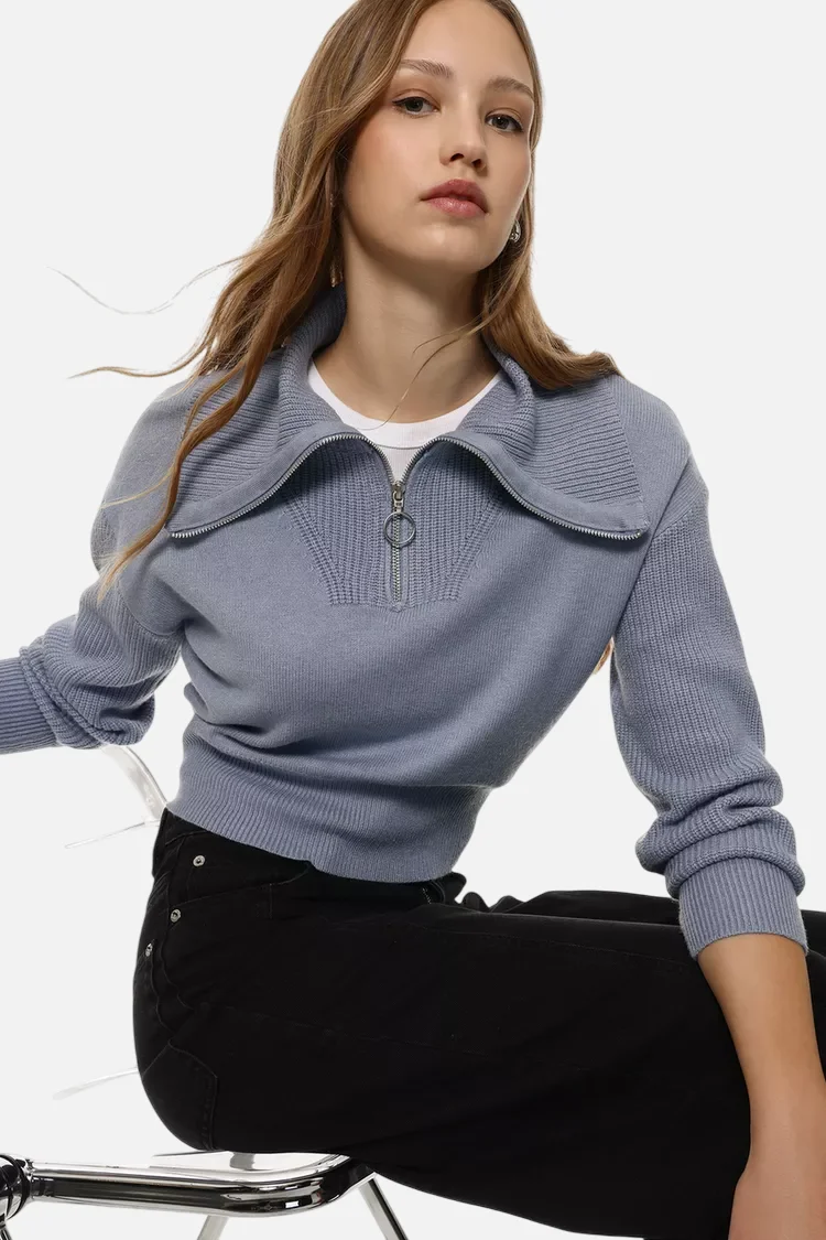 Zip neck jumper - Image 4